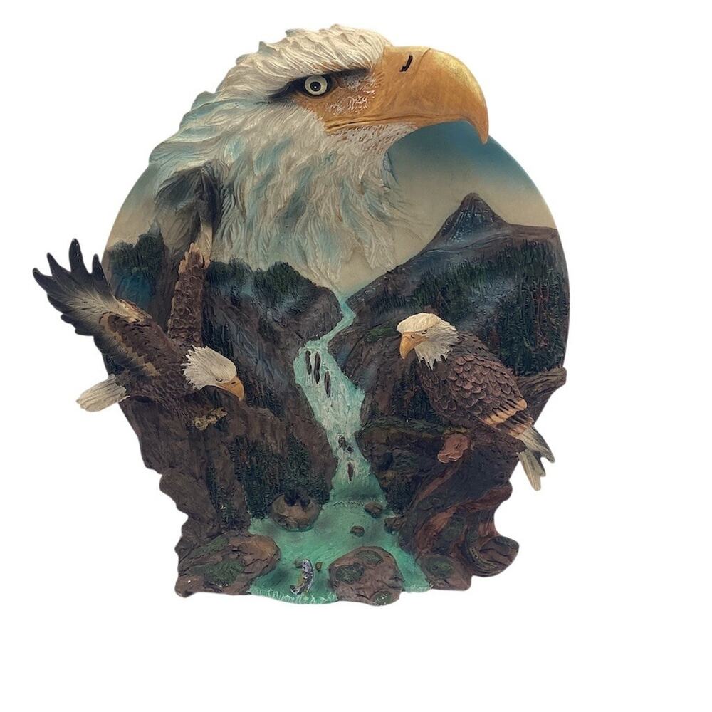 The Midori Mint Collection Eagle Eagle Mountain Waterfall Wall Plaque Plate
